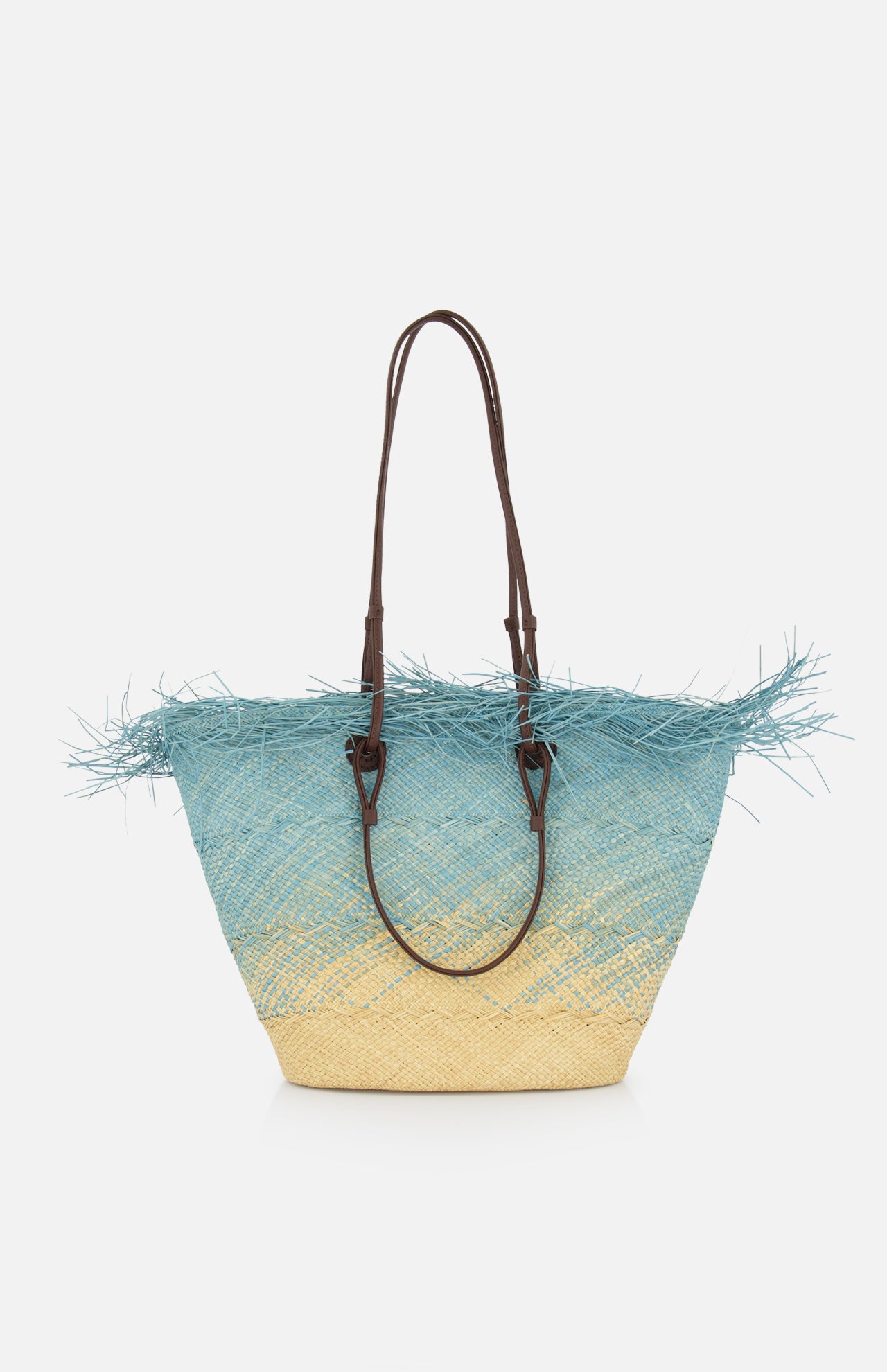Medium Basket with Frayed Border Bag (14680747901291)