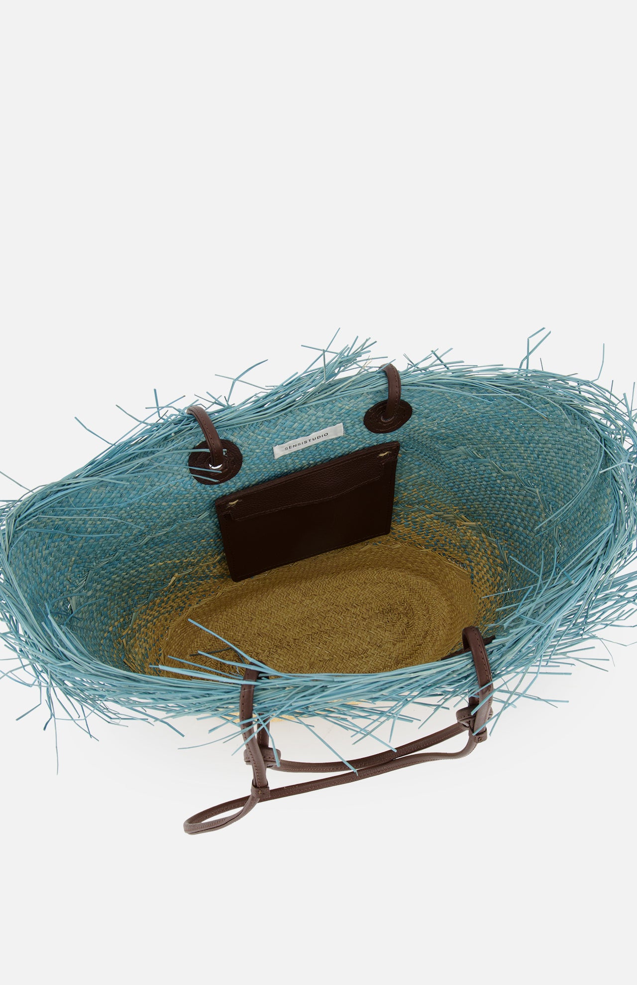Medium Basket with Frayed Border Bag (14680747901291)