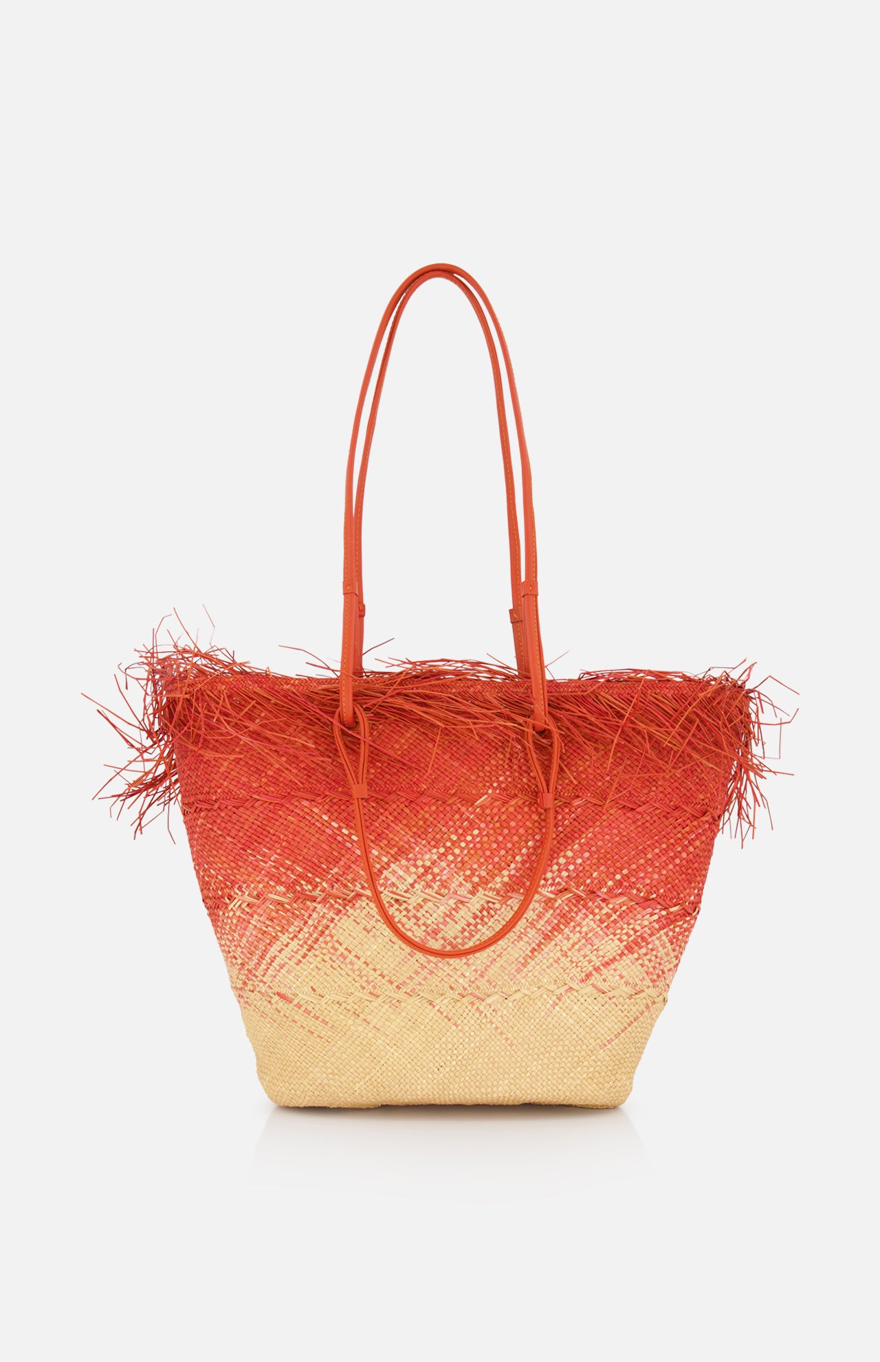 Medium Basket with Frayed Border Bag (14680747934059)