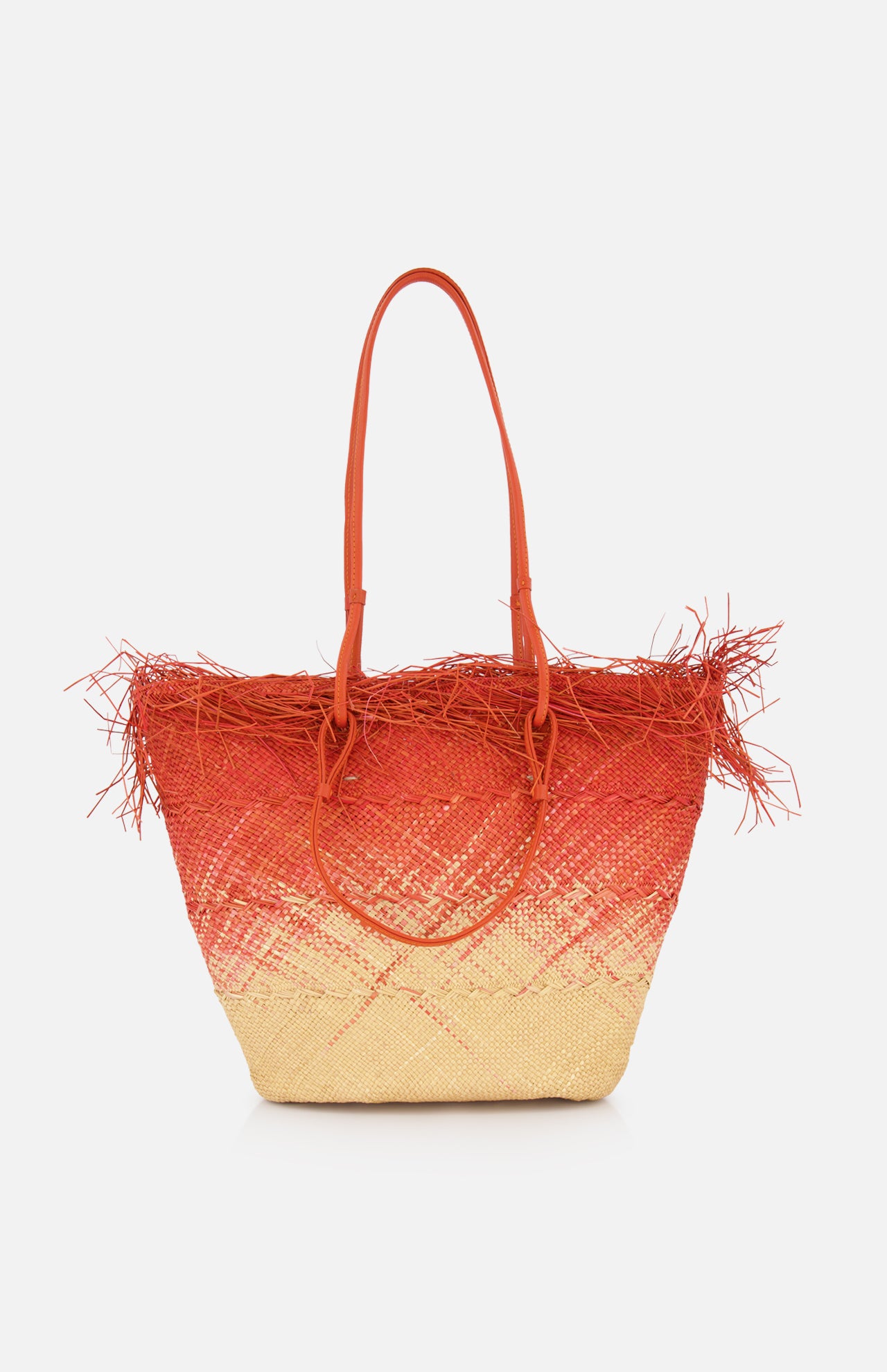 Medium Basket with Frayed Border Bag (14680747934059)
