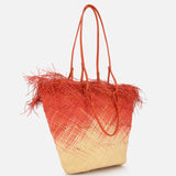 Medium Basket with Frayed Border Bag (14680747934059)