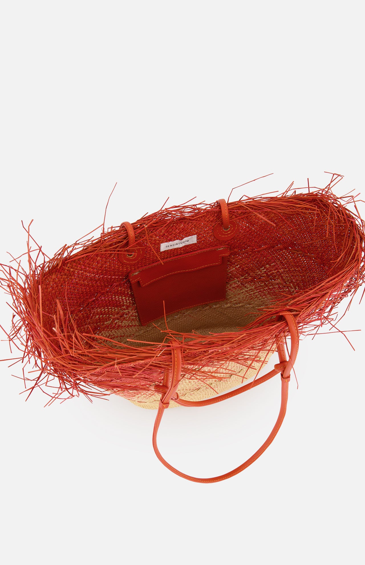 Medium Basket with Frayed Border Bag (14680747934059)