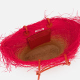 Medium Basket with Frayed Border Bag (14680747868523)