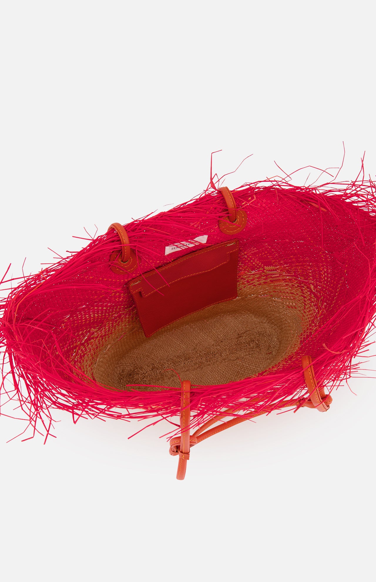 Medium Basket with Frayed Border Bag (14680747868523)