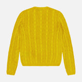 Silk Cable Knit Pullover Sweater