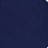 Square navy linen Jour Venise Hemstich Linen Pocket Square by SIMONNOT GODARD, finished with a decorative hemstitched border.