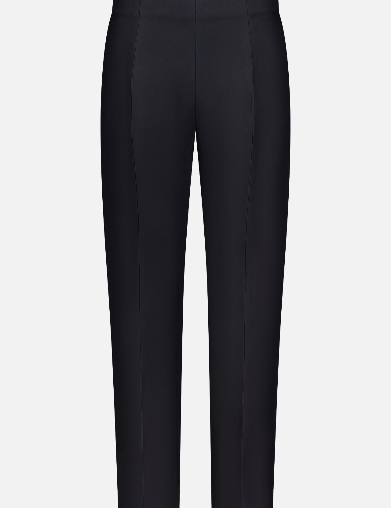 TOTEME Slim Evening Trousers, black ankle-length with a tailored slim fit and pressed front seams, shown against a plain white background.