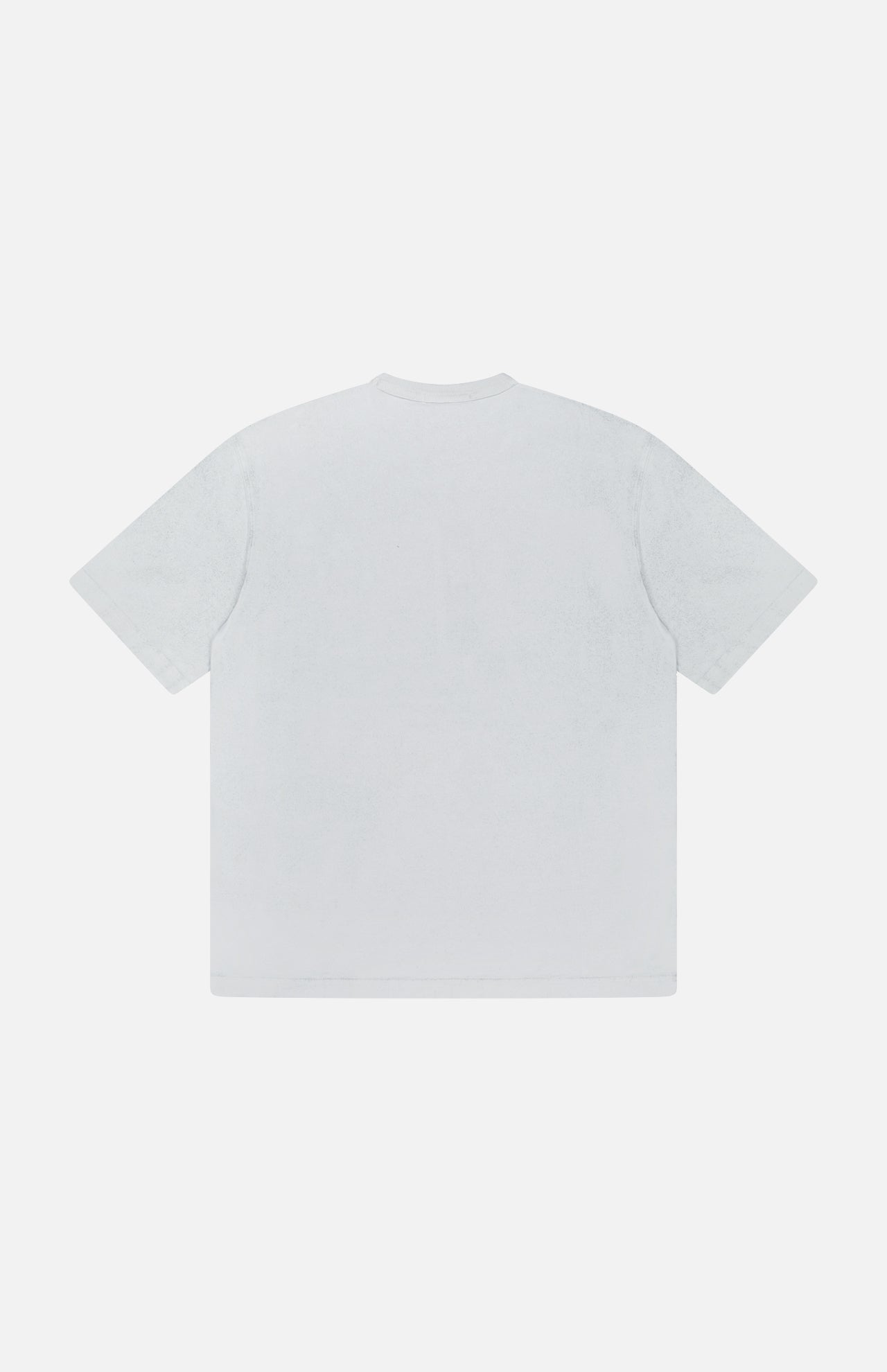 A Reflected Short Sleeve T-Shirt by STONE ISLAND is laid flat, back side up, on a light gray background. The plain white tee features a classic, pattern-free design with no visible logos—ideal for effortless streetwear style.