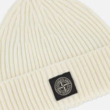 Rib Wool Contrast Logo Beanie