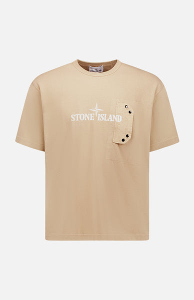 Khaki stone island t shirt online