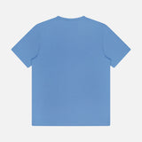 The SUNSPEL Classic Short Sleeve T-shirt, made of cotton in sky blue, is shown from the back against a white background.