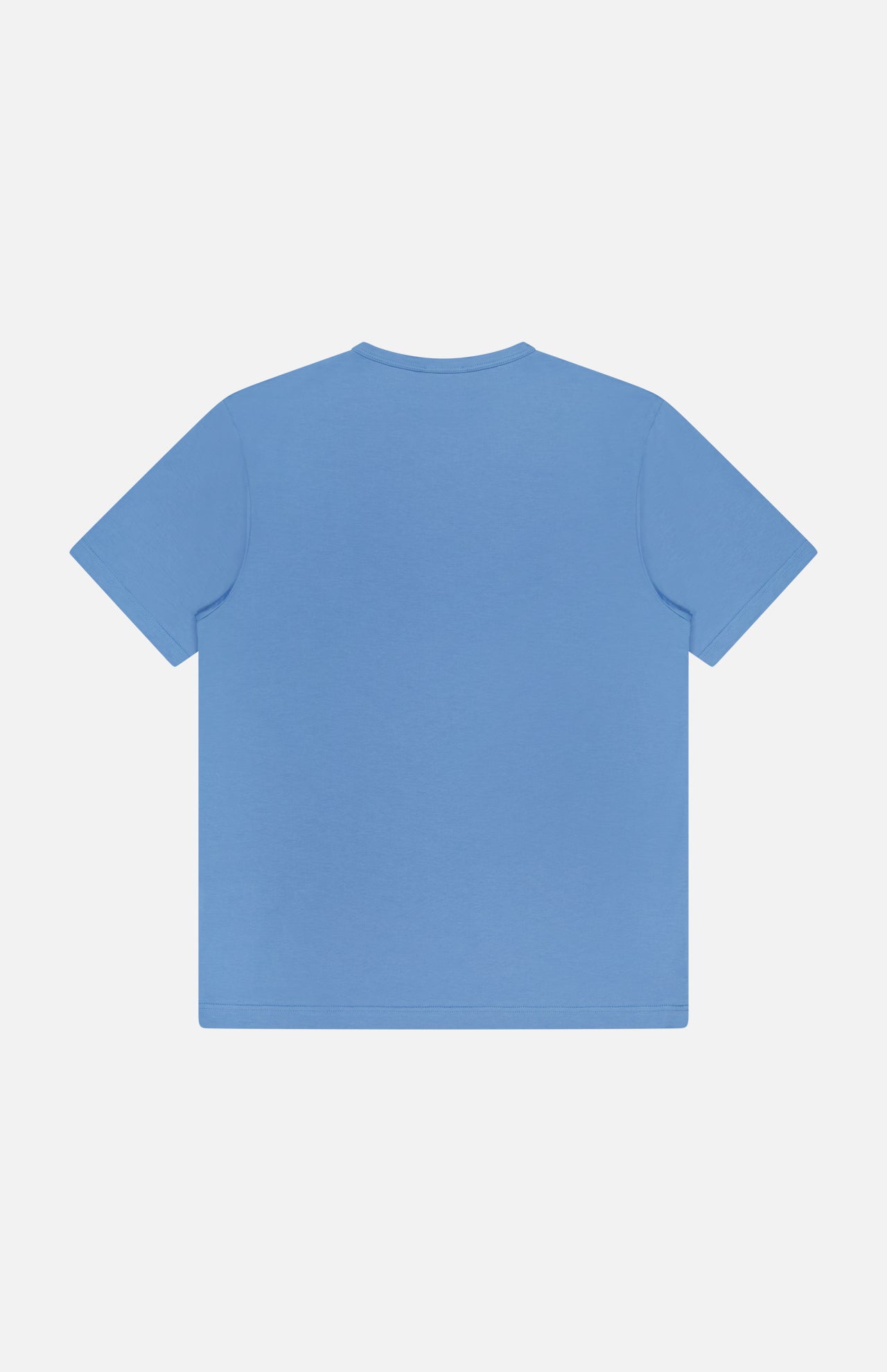 The SUNSPEL Classic Short Sleeve T-shirt, made of cotton in sky blue, is shown from the back against a white background.