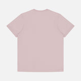 The SUNSPEL Classic Short Sleeve T-Shirt in pale pink, made from 100% cotton, is shown flat on a white background with the back side visible and no patterns, logos, or designs.