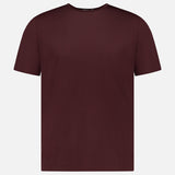 The SUNSPEL Short Sleeve Classic T-Shirt is a plain maroon top, crafted from 100% cotton and shown against a white background.