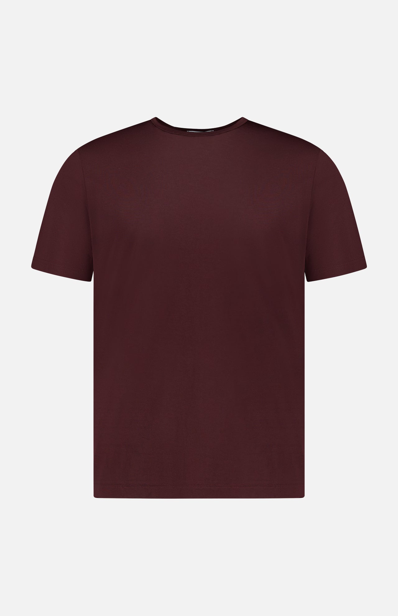 The SUNSPEL Short Sleeve Classic T-Shirt is a plain maroon top, crafted from 100% cotton and shown against a white background.