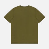 The SUNSPEL Short Sleeve Classic T-Shirt, crafted from 100% cotton in plain dark green, is shown from the back against a white background.