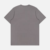 The SUNSPEL Short Sleeve Classic T-Shirt, crafted from 100% cotton in grey, is displayed from the back and laid flat on a white background.