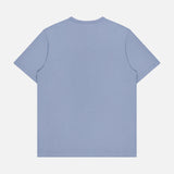 The SUNSPEL Short Sleeve Classic T-Shirt is shown laid flat and viewed from the back against a white background. This light blue cotton tee is made in England.
