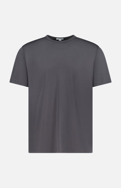 The SUNSPEL Short Sleeve Classic T-Shirt is a plain, dark gray crew neck, made in England and shown on a white background.