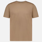 The SUNSPEL Short Sleeve Classic T-Shirt, crafted from light brown cotton, is shown from the back on a white background with no visible logos or designs. This timeless t-shirt is made in England.