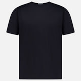A Superfine Underwear T-Shirt by SUNSPEL, shown flat against a white background to display its minimalist front and classic crew neckline—an essential men’s loungewear piece, crafted from soft long staple cotton for everyday comfort.