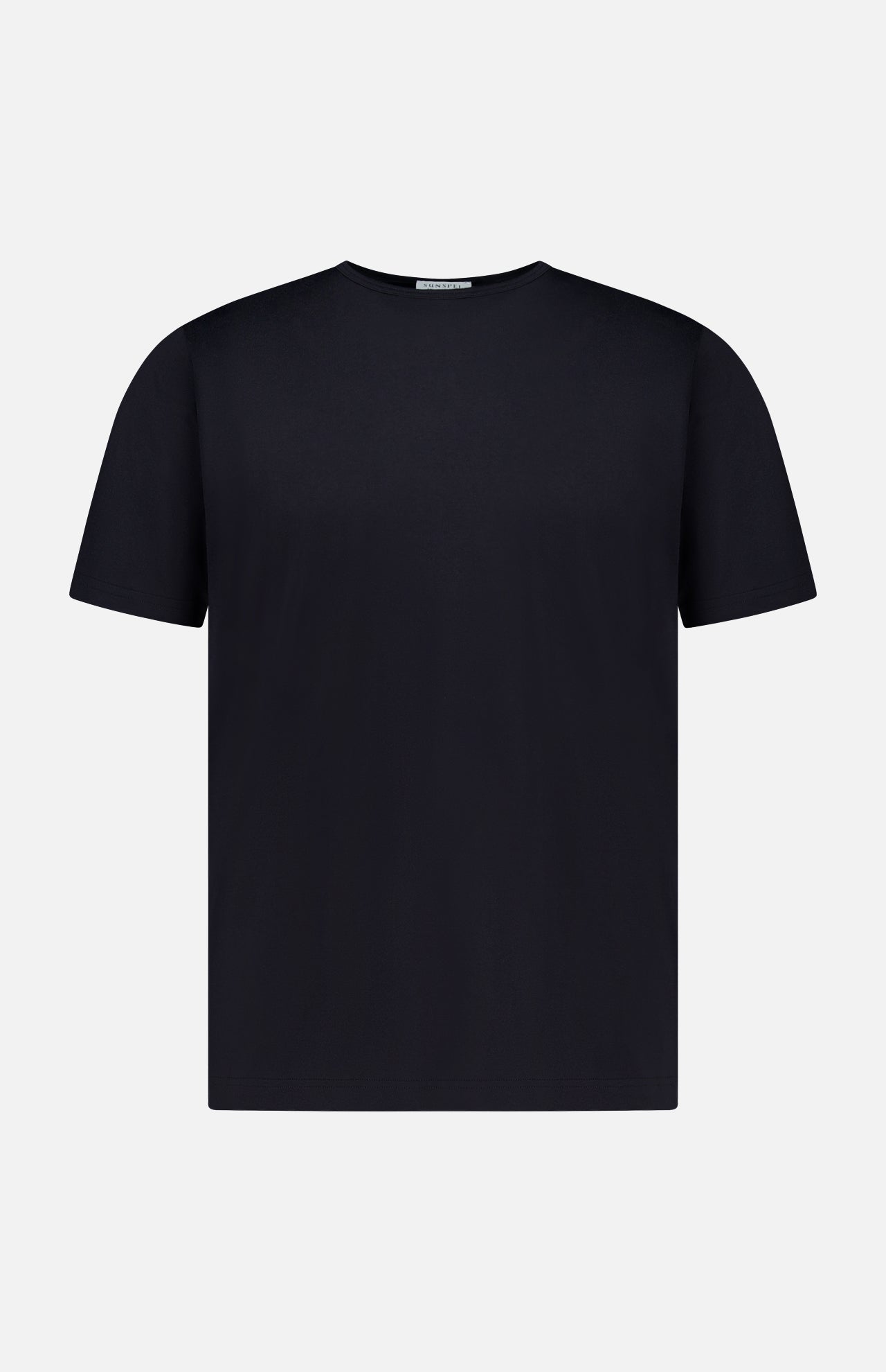 A Superfine Underwear T-Shirt by SUNSPEL, shown flat against a white background to display its minimalist front and classic crew neckline—an essential men’s loungewear piece, crafted from soft long staple cotton for everyday comfort.