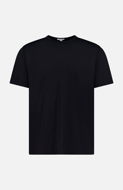 The SUNSPEL Short Sleeve Classic T-Shirt in black cotton, made in Portugal, is shown from the front against a white background.