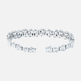 Dark Blue Sapphire Baguette Flexible Bangle (6977015447667)