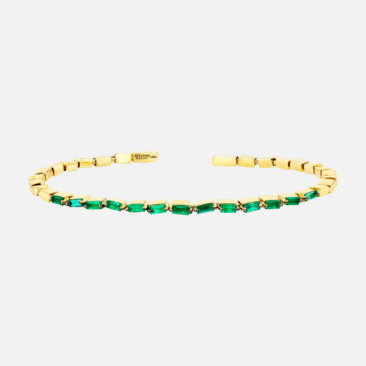 Emerald Baguette Bangle (6977015021683)