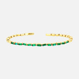 Emerald Baguette Bangle (6977015021683)