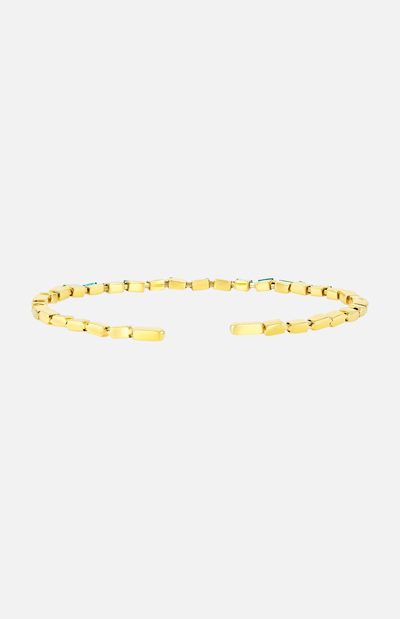 Emerald Baguette Bangle (6977015021683)