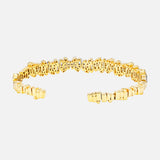 Light Blue Sapphire Baguette Flexible Bangle (6977015316595)