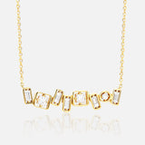 White Diamond Inlay Necklace (6976291307635)