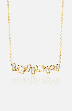 White Diamond Inlay Necklace (6976291307635)