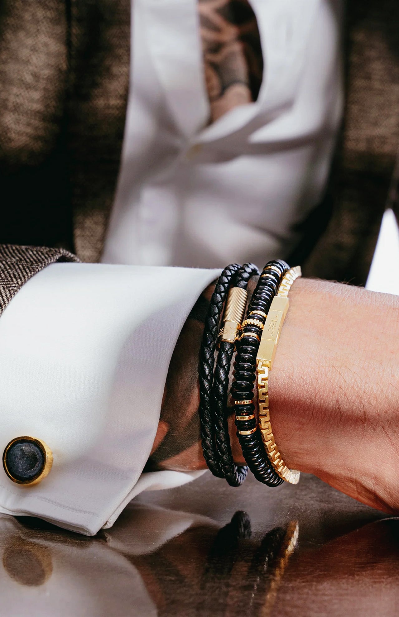 Black Agate Bracelet (14657513161067)