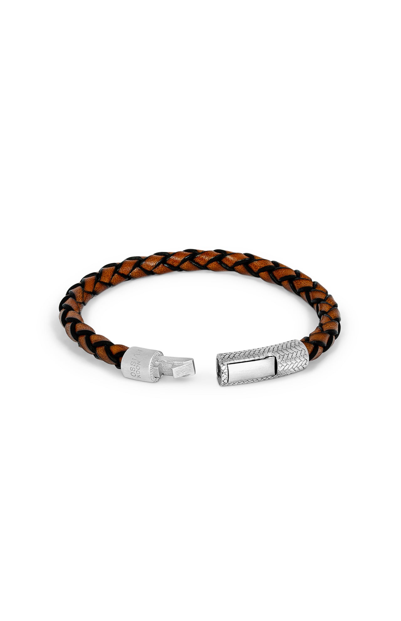 Herringbone Click Pelle Bracelet (7349622767731)