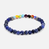 Millefiori Floral Glass Beaded Bracelet (14621198123371)