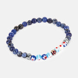 Millefiori Floral Glass Beaded Bracelet (14621198123371)