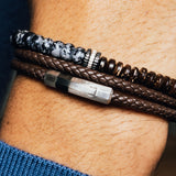 Octagon Click Pelle Bracelet (7162963099763)