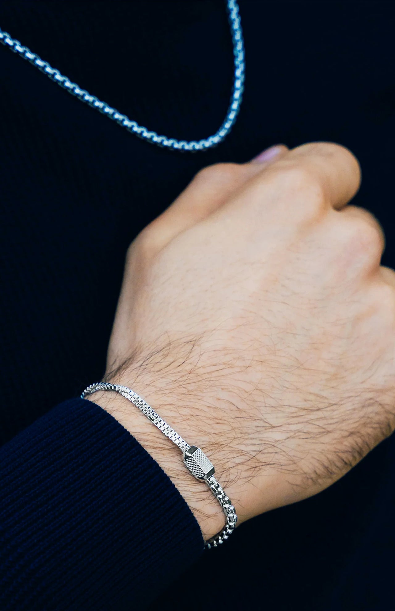 Mixed Box Chain Bracelet (14657513128299)