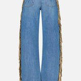 The Fringe Half-Pipe Button Sneak Jean