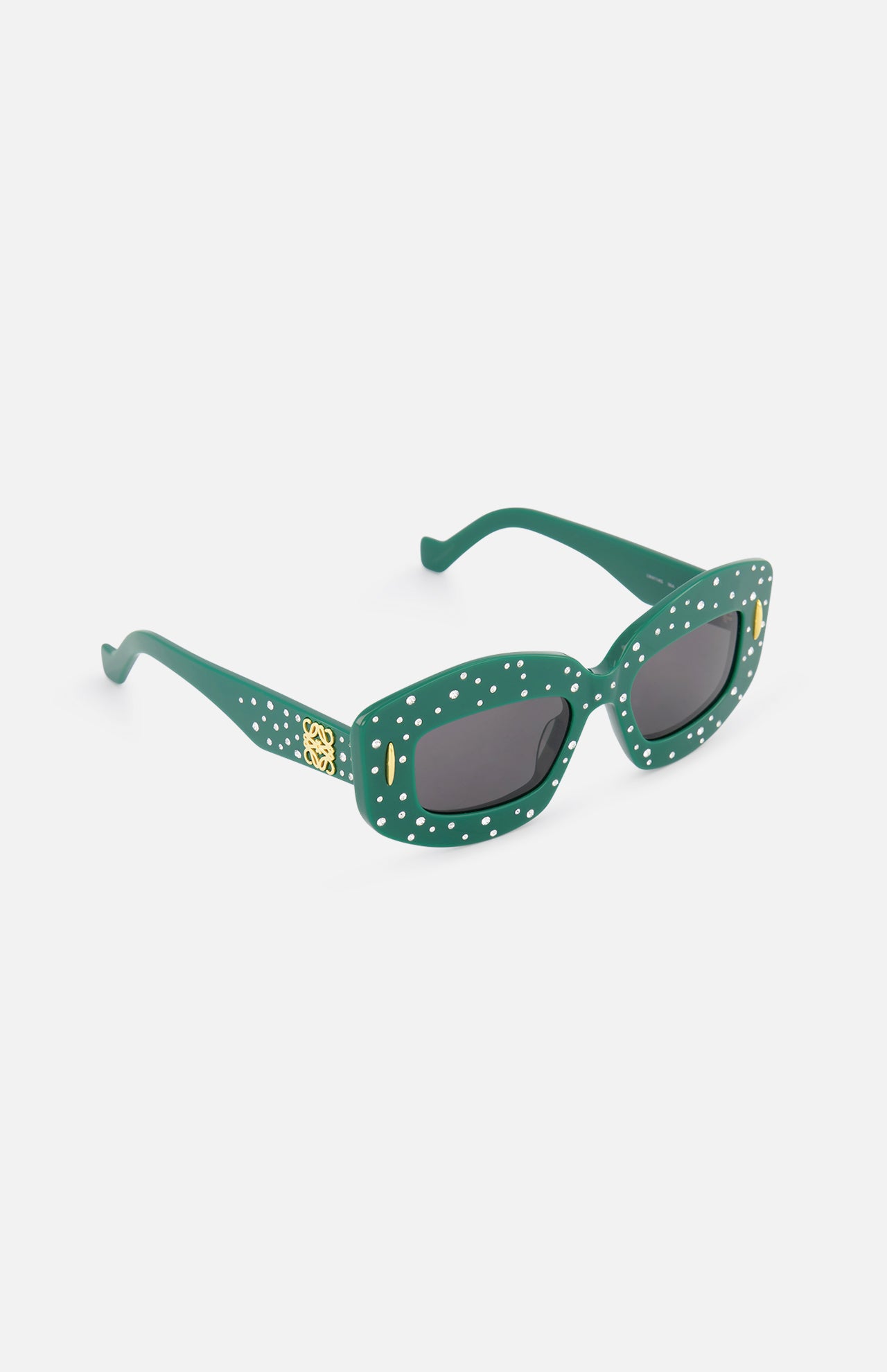 サングラス LOEWE Woman Sunglasses Green LW40162U 96A Loewe Eyewear Women's Loewe Cat Eye Sunglasses in Shiny Dark