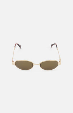 Celine Oval Gold Sunglasses (14687114723691)