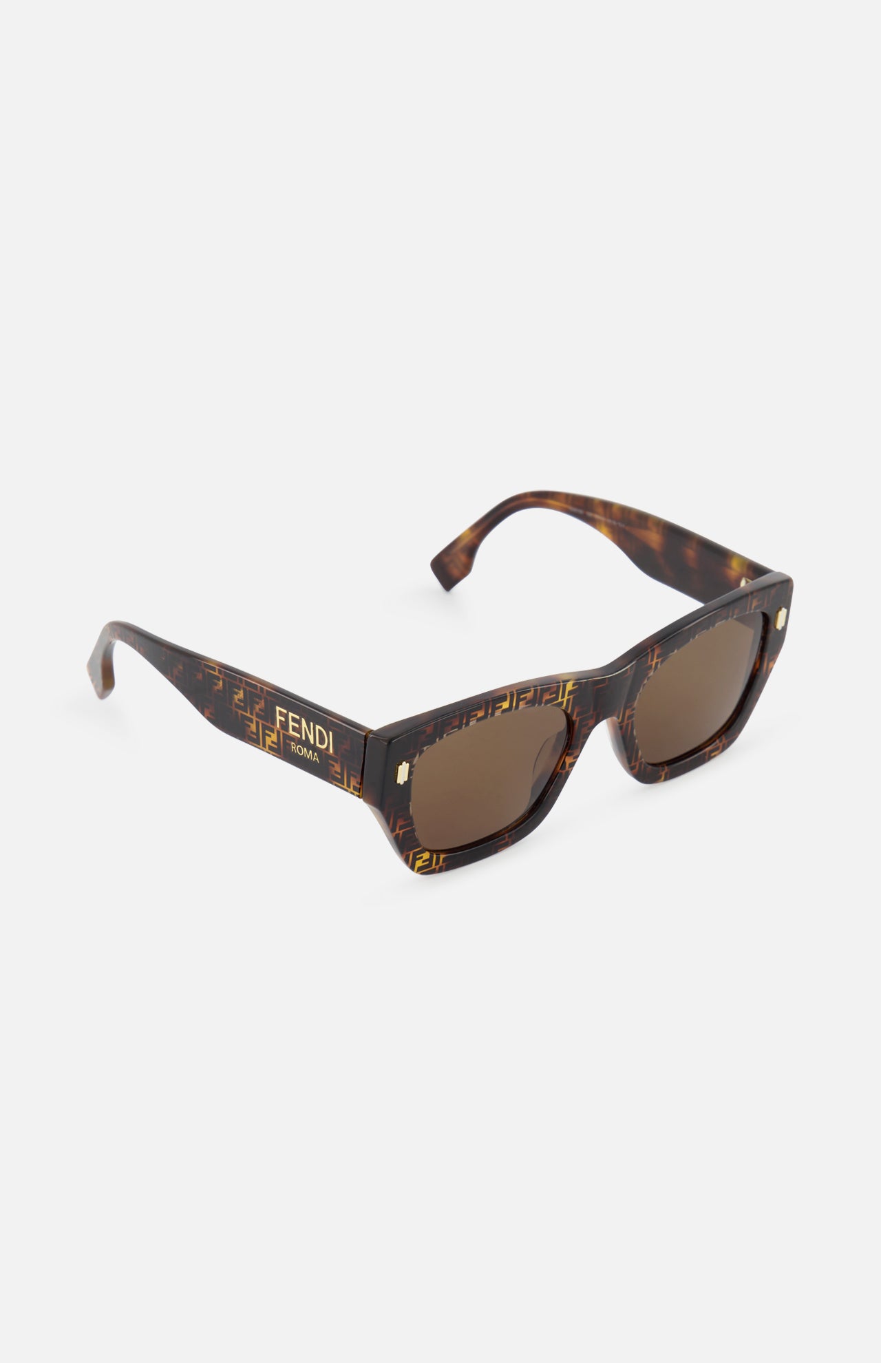 Fendi Logo Print Brown Sunglasses (14687114953067)
