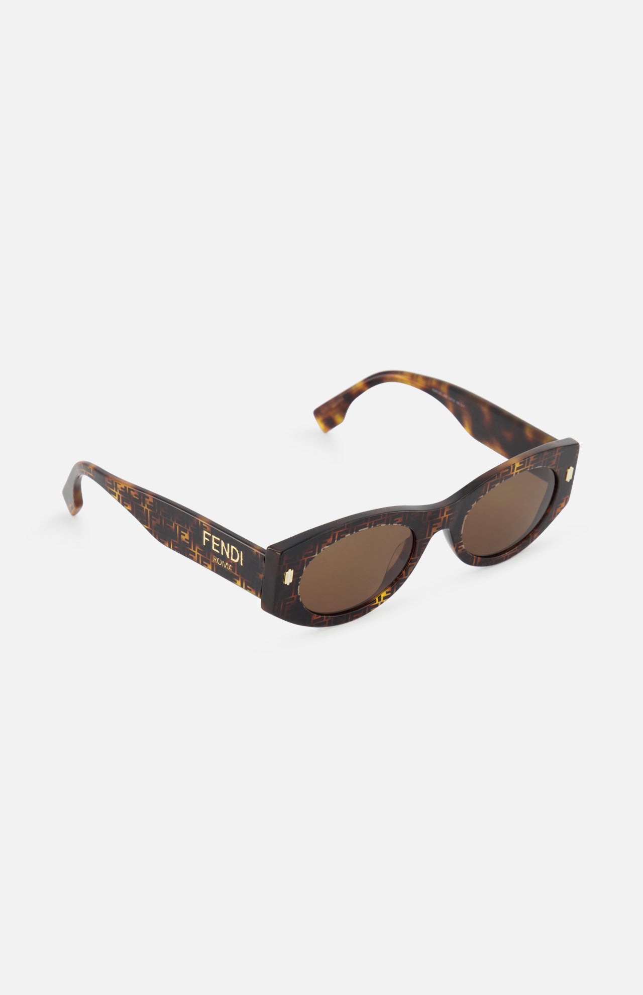 Fendi Oval Logo Brown Sunglasses (14687115018603)