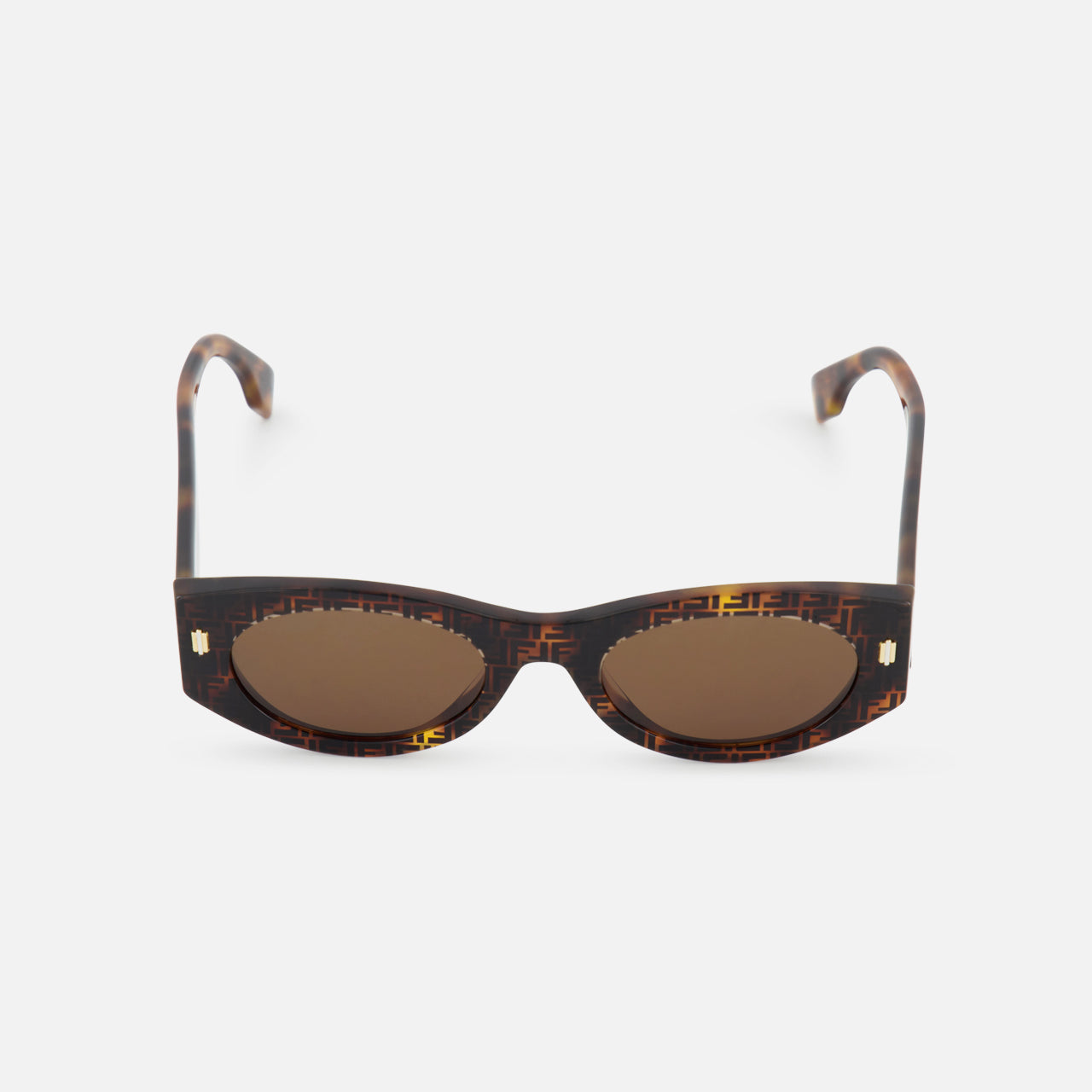 Fendi Oval Logo Brown Sunglasses (14687115018603)