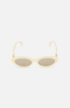 Fendi Oval Beige Sunglasses (14687115182443)