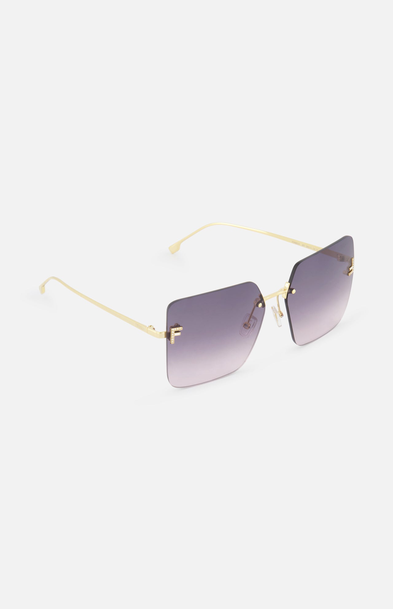 Fendi Square Gold Sunglasses (14687115247979)