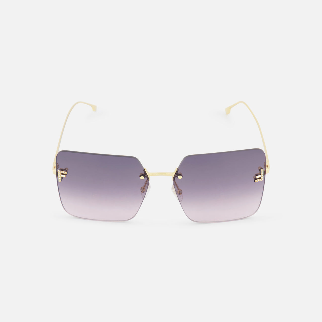 Fendi Square Gold Sunglasses (14687115247979)