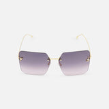 Fendi Square Gold Sunglasses (14687115247979)